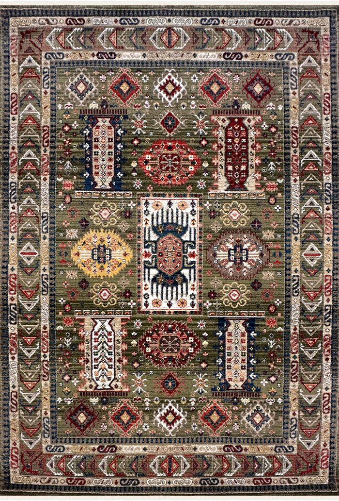 Beyome Vintage Yeşil Halı BYM02