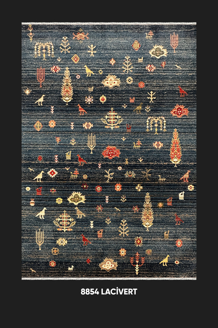 Beyome Vintage Lacivert Halı BYM01