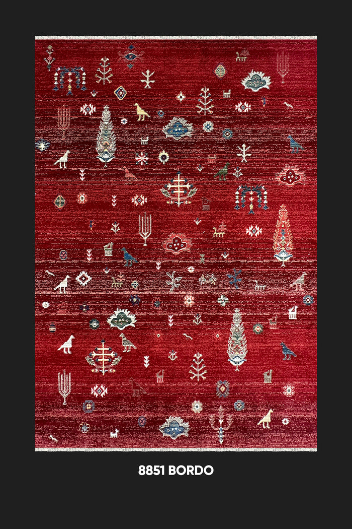 Beyome Vintage Bordo Halı BYM04
