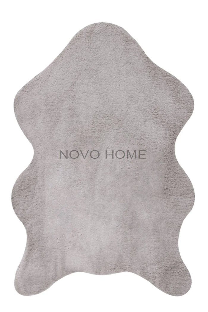 Beyome Tavşan Tüy Peluş Halı Bej BYM01