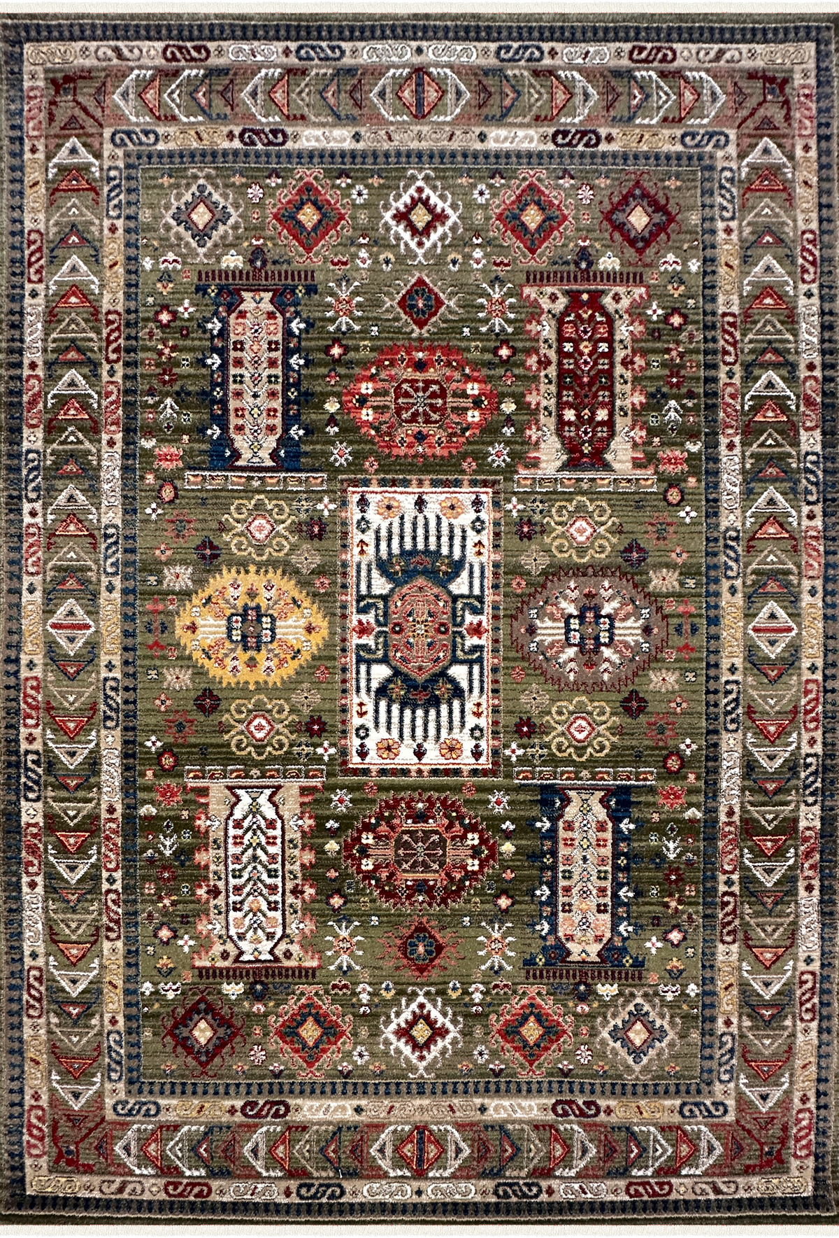 Beyome Vintage Yeşil Halı BYM02
