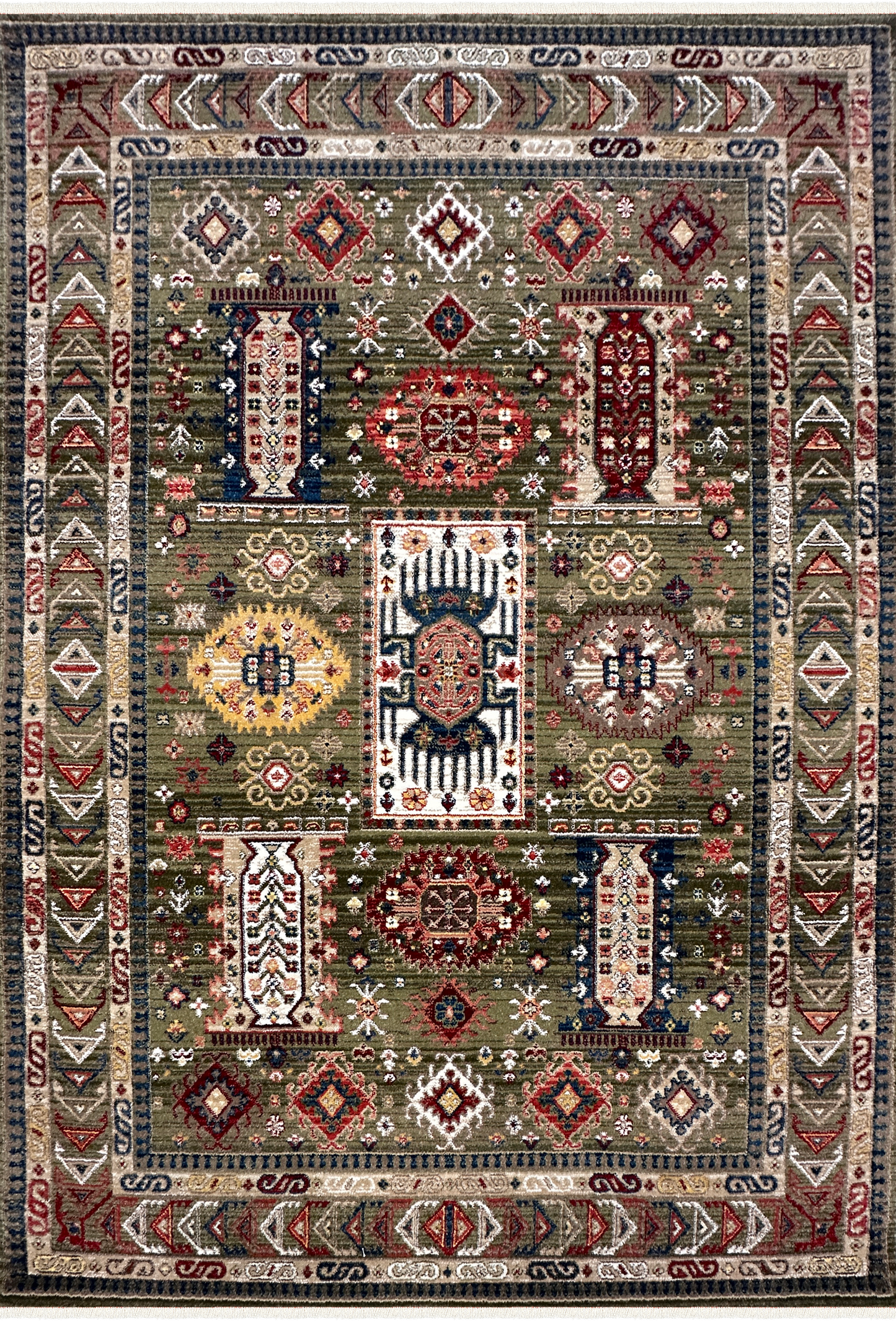 Beyome Vintage Yeşil Halı BYM02