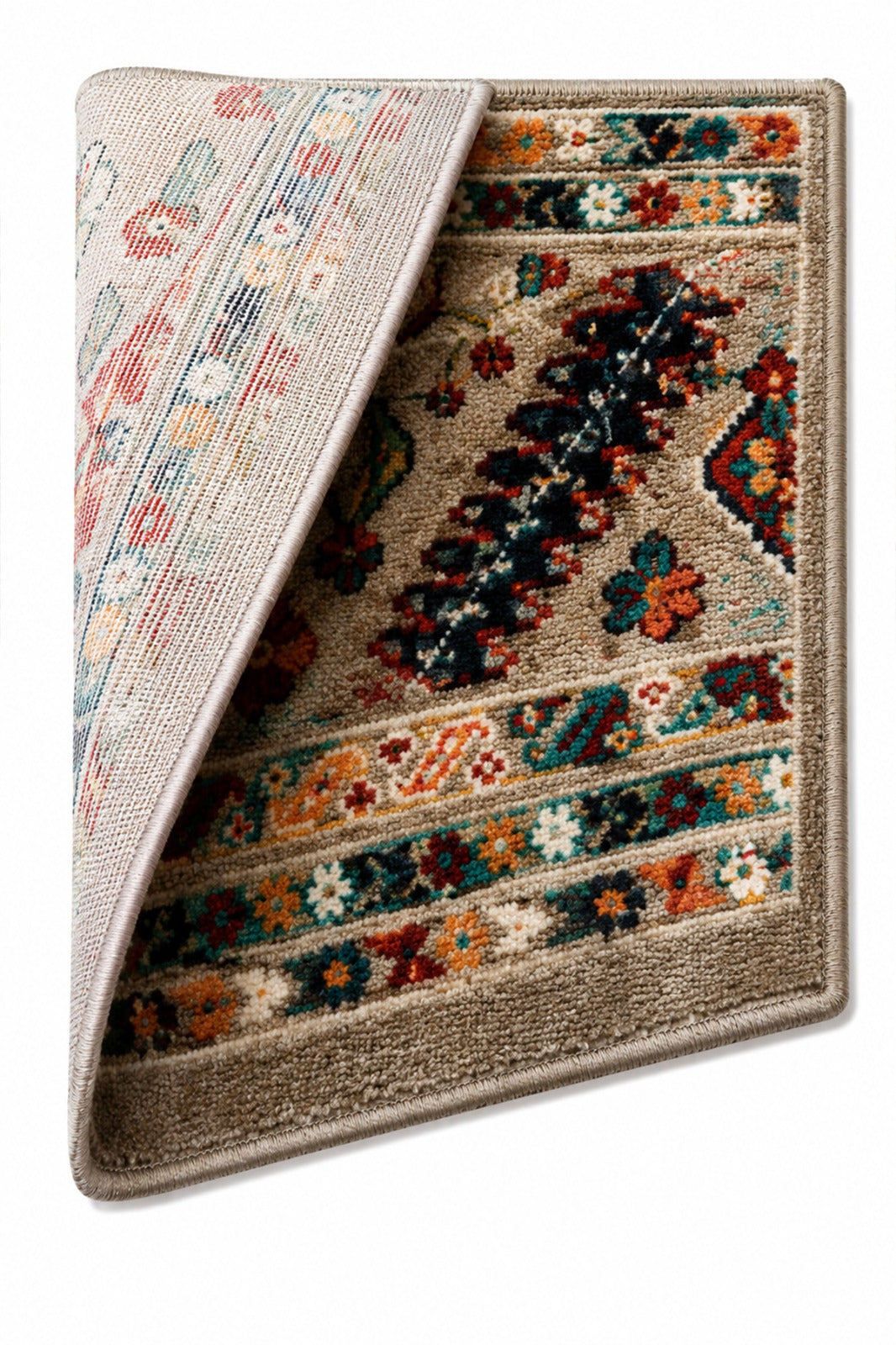 Afgan Uşak Otantik Vintage Desenli Premium Salon Halısı | El Dokuması Hissi | Degrade İplik | Pamuk Taban
