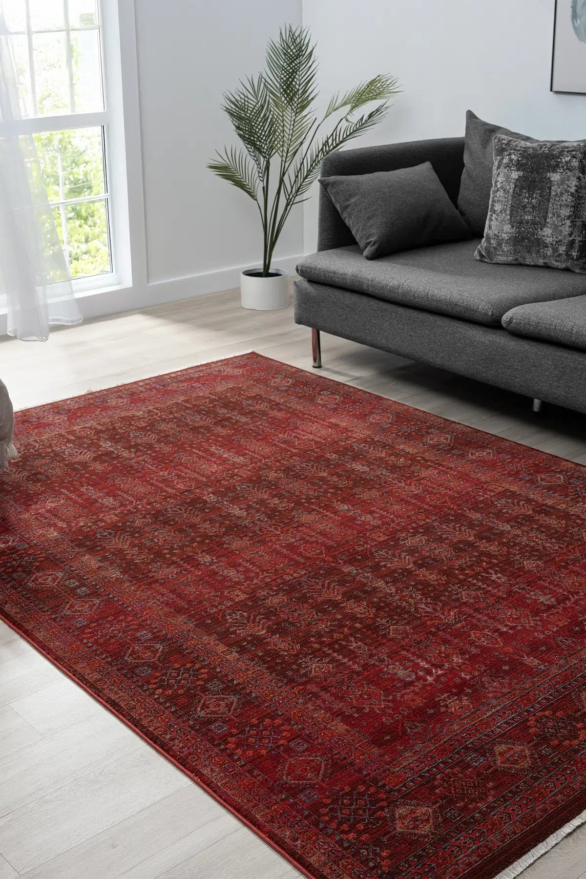 Asır Bordo Halı Salon Oturma Odası Çocuk Odası Yatak Odası Halısı