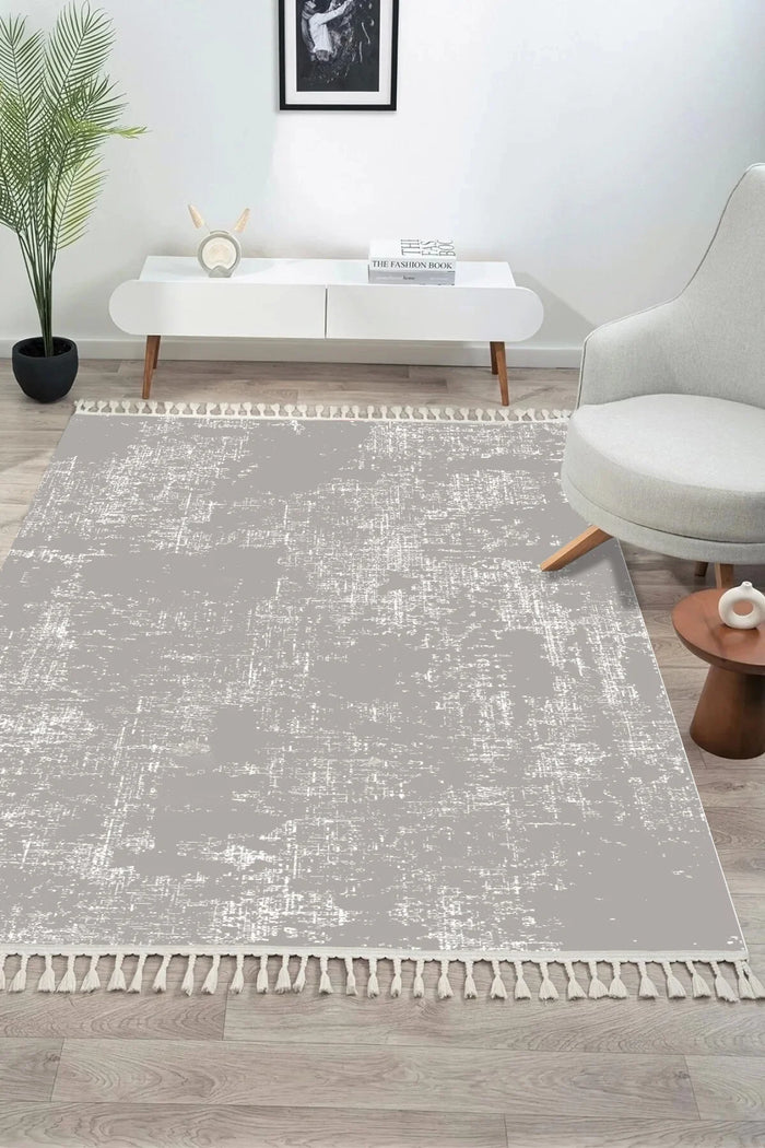 Beyome Gri Hav Toz Vermez Halı BYM03