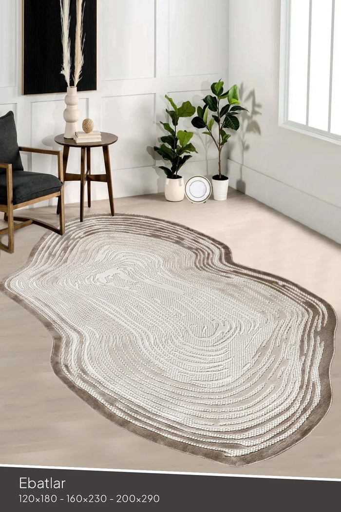 Beyome Krem Yumuşak Dokulu Makine Halısı BYM03