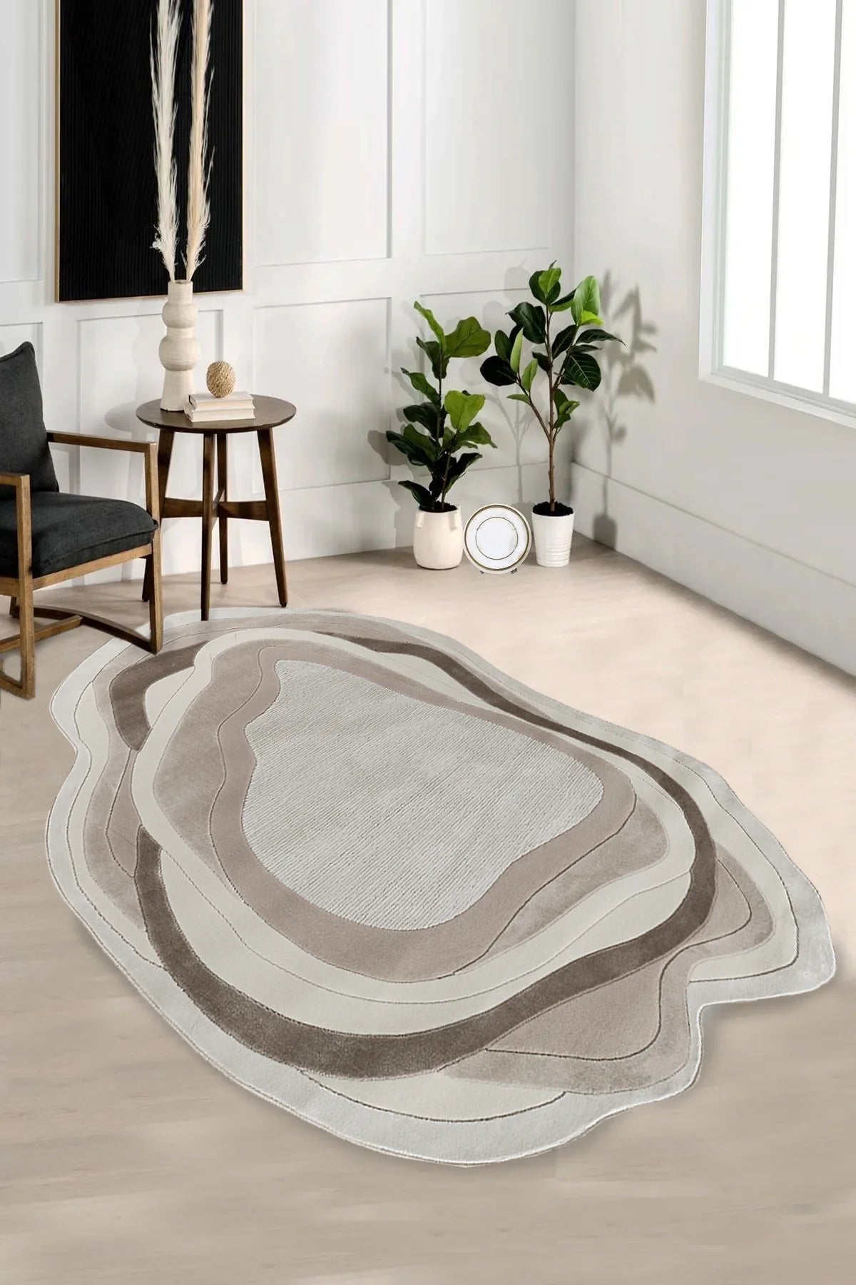 Beyome Krem Yumuşak Dokulu Makine Halısı BYM04