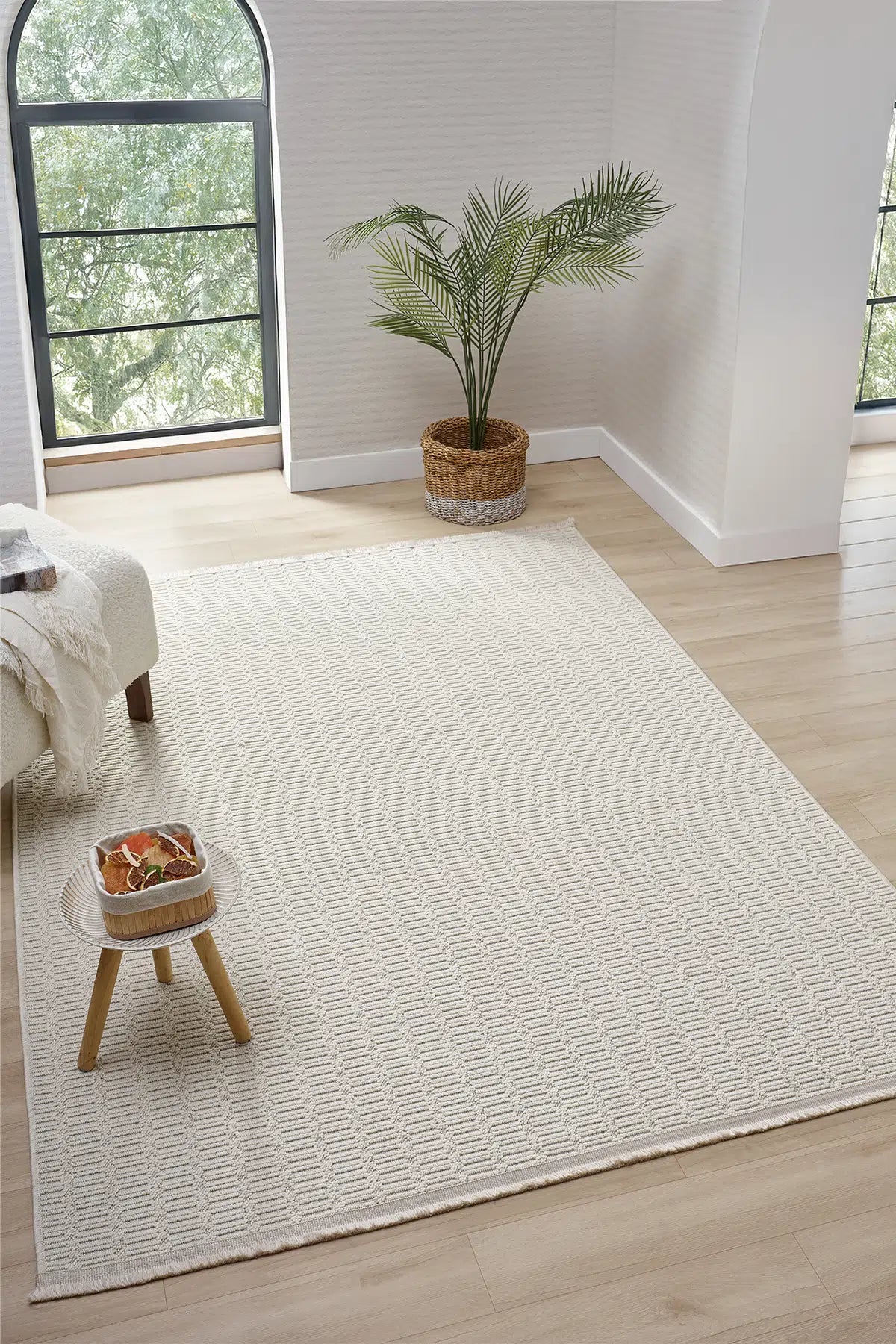 Loopy Krem Halı Salon Oturma Odası Çocuk Odası Yatak Odası Halısı