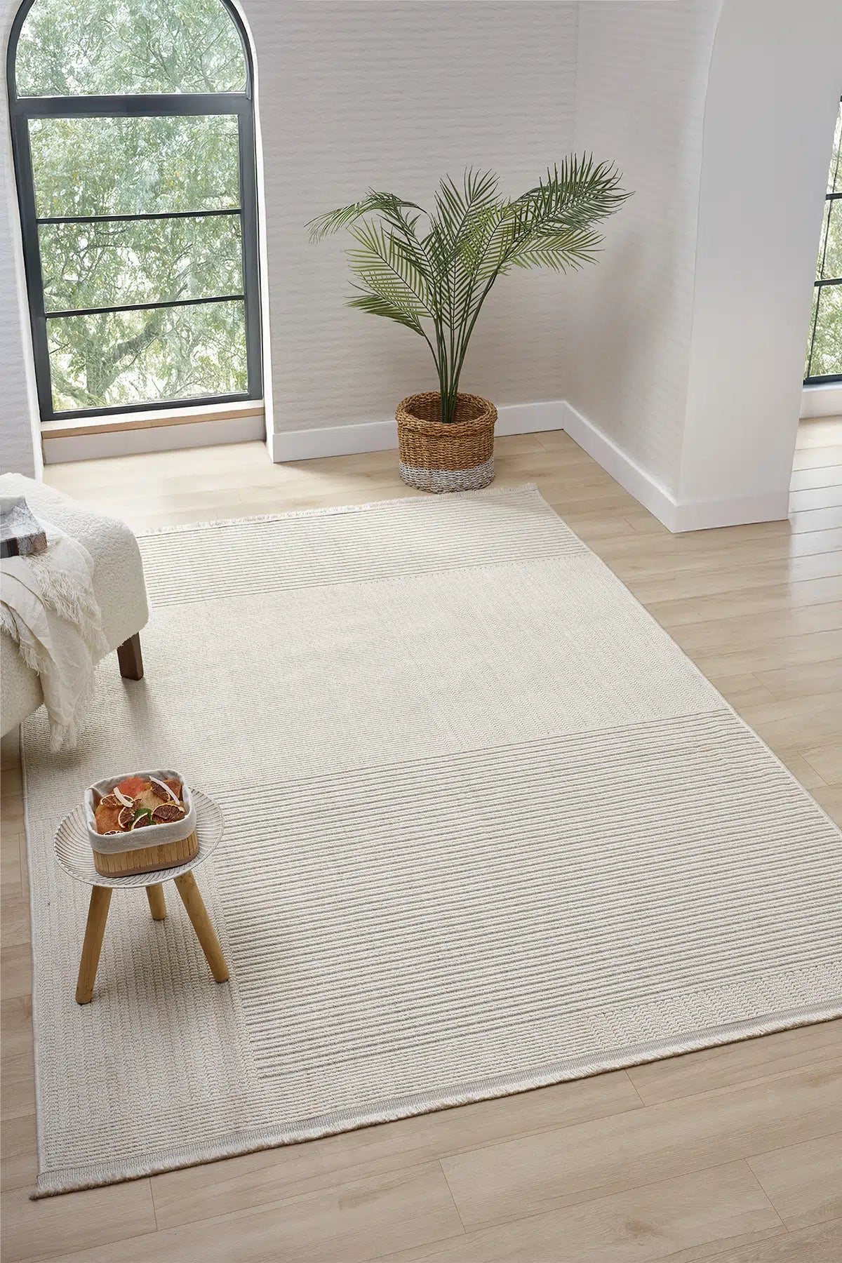 Loopy Krem Halı Salon Oturma Odası Çocuk Odası Yatak Odası Halısı
