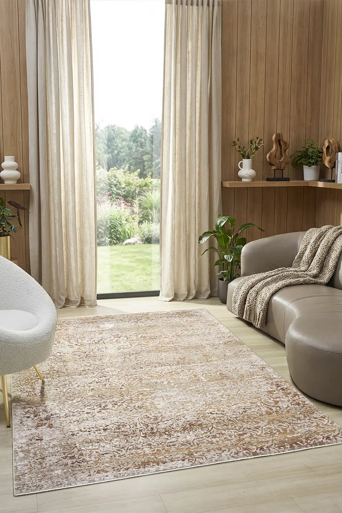 Monde Bej Salon Oturma Odası Çocuk Odası Yatak Odası Halısı