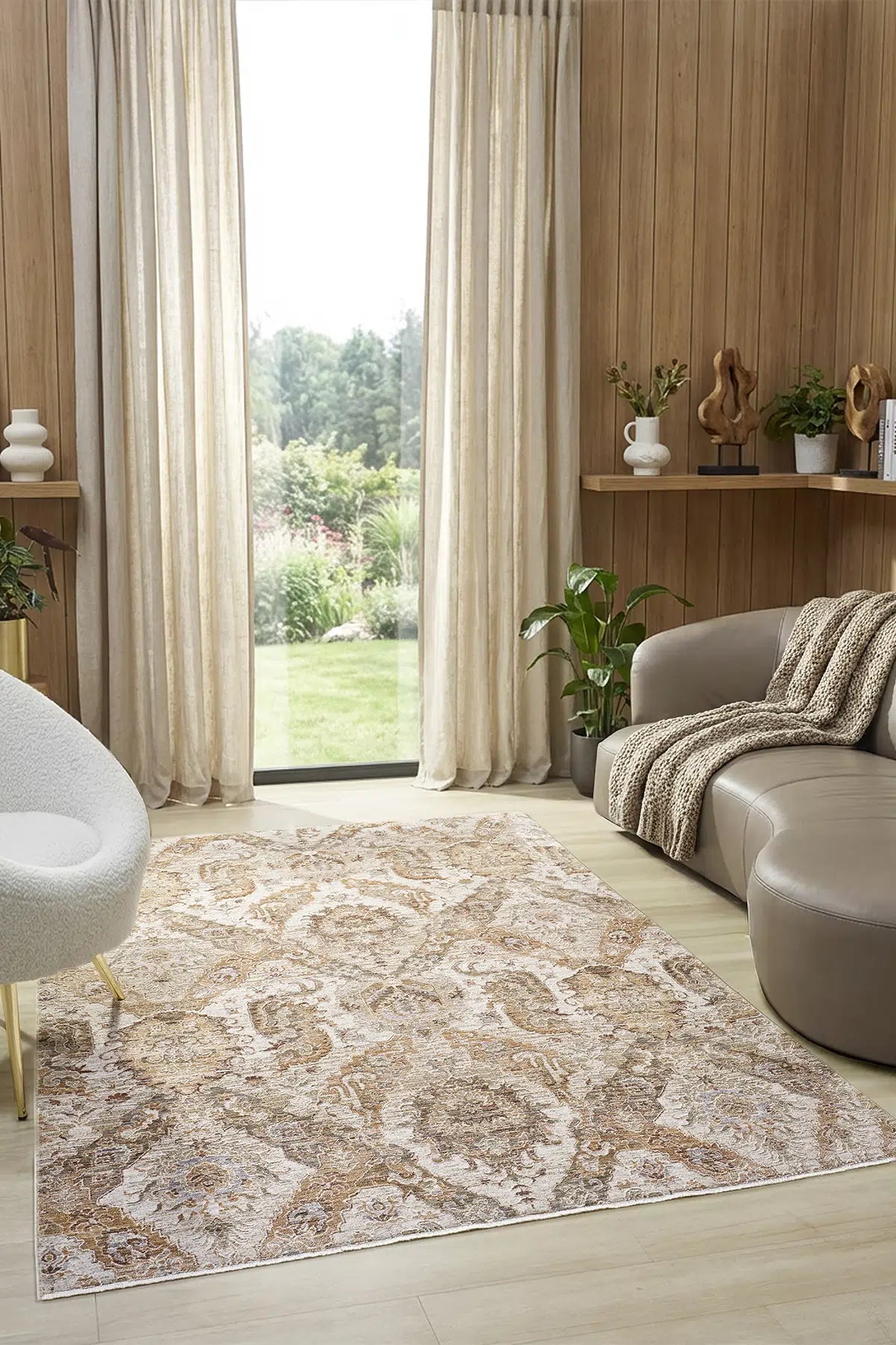 Monde Bej Salon Oturma Odası Çocuk Odası Yatak Odası Halısı